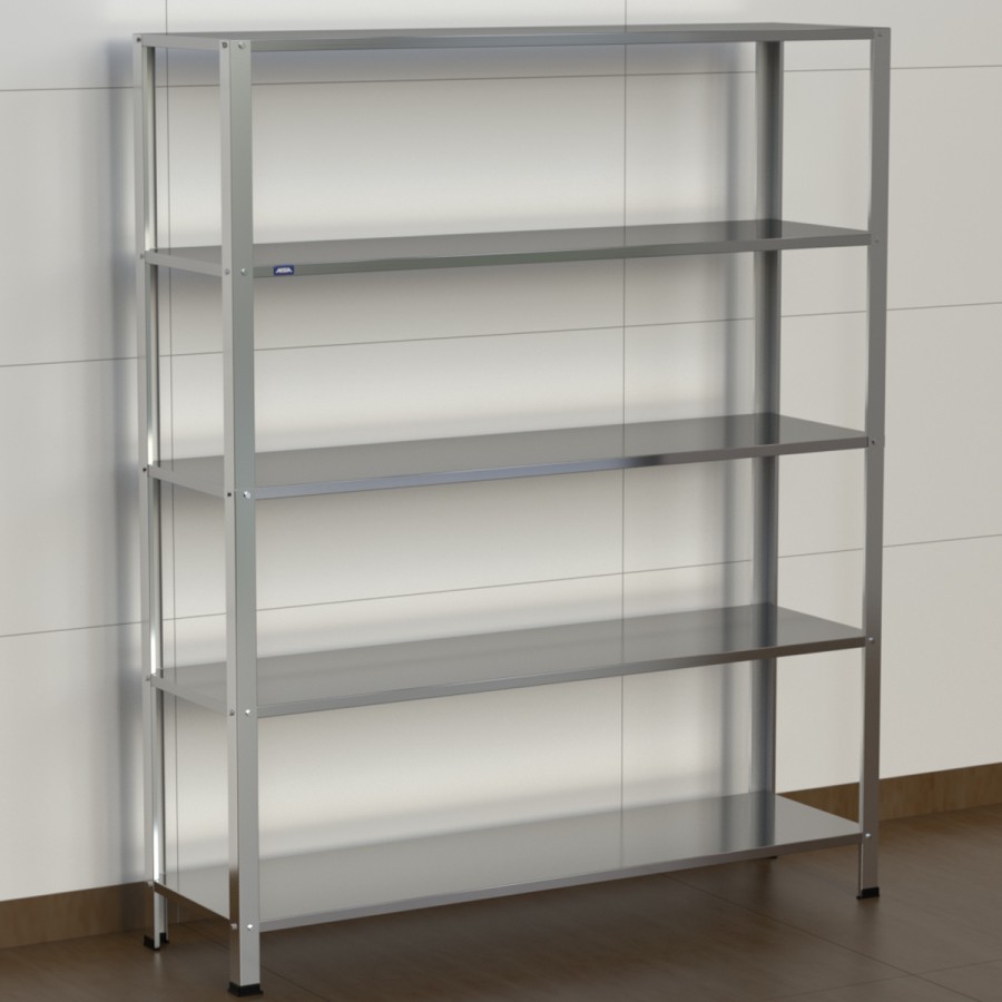 Estante Armário Prateleira Inox 5 Bandejas 400 X 1400 Aisa